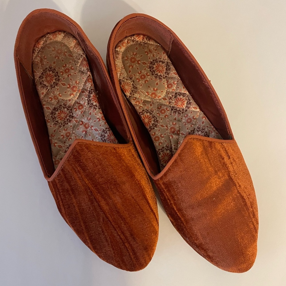 Birdies Velvet Starling Loafers Orange